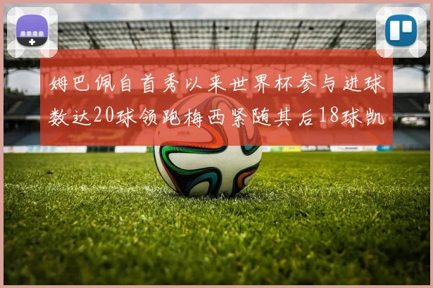 姆巴佩自首秀以来世界杯参与进球数达20球领跑梅西紧随其后18球凯恩则有13球